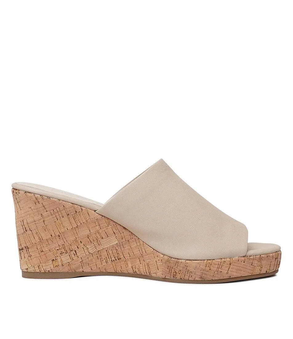 Walars Almond Leather Wedges