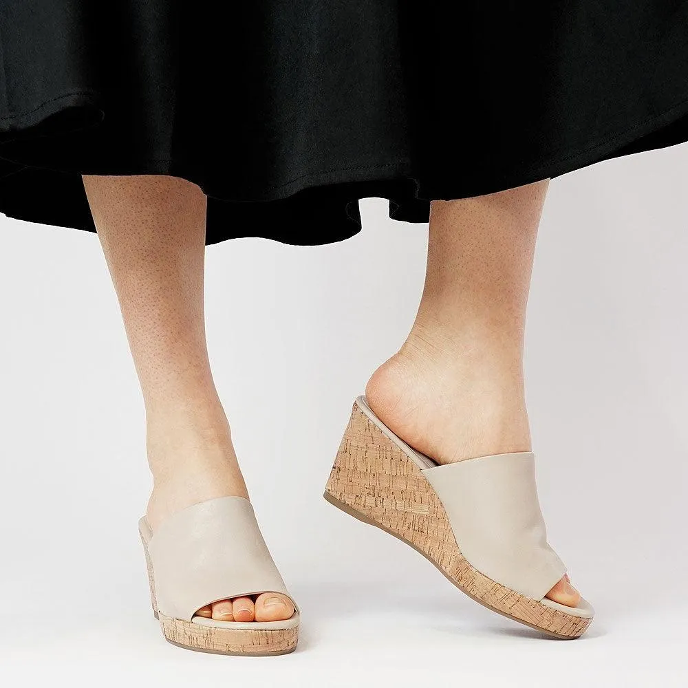 Walars Almond Leather Wedges