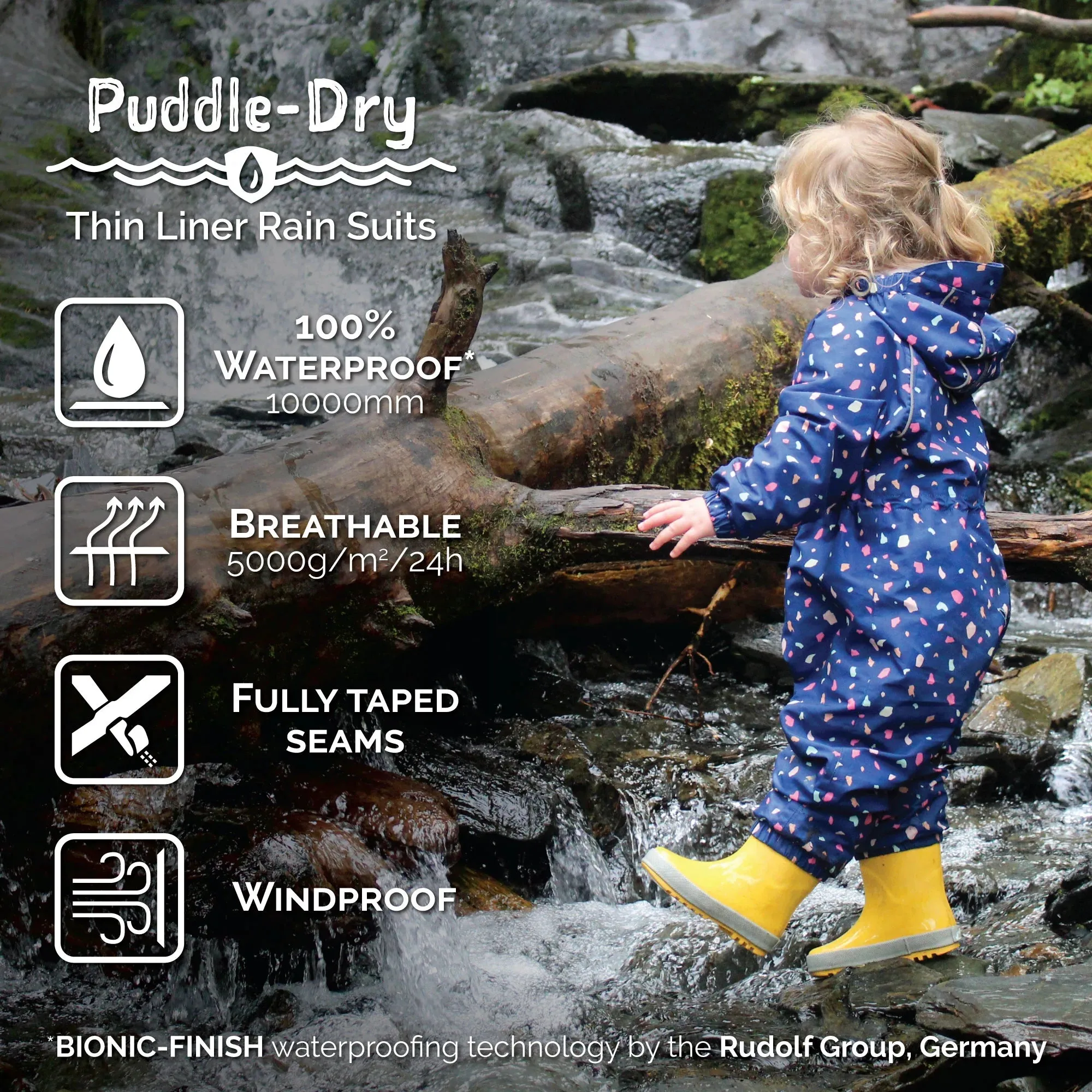 Waterproof Puddle Dry One Piece Rain Suit | Terrazzo