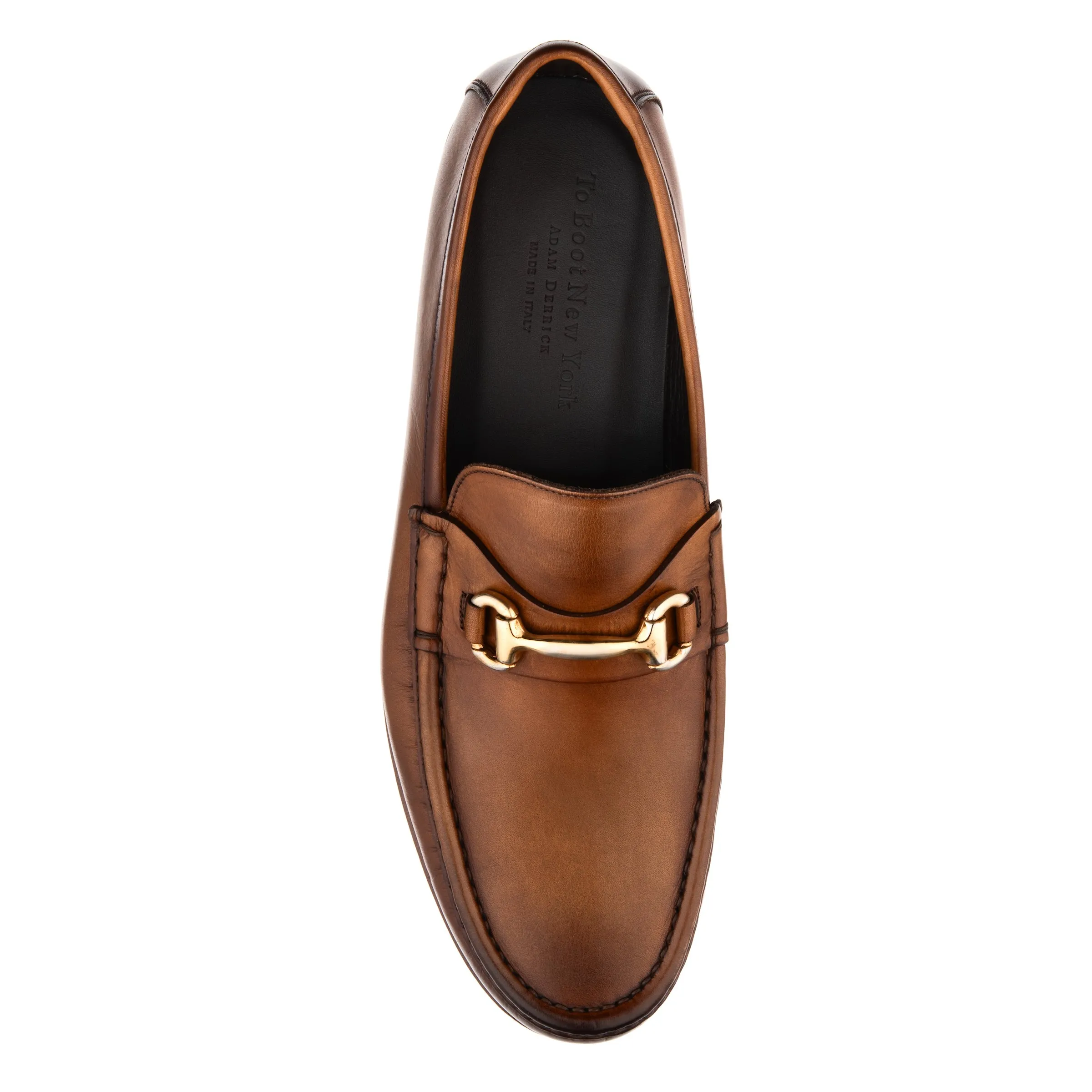 Watts Burnished Tan Leather Bit Loafers