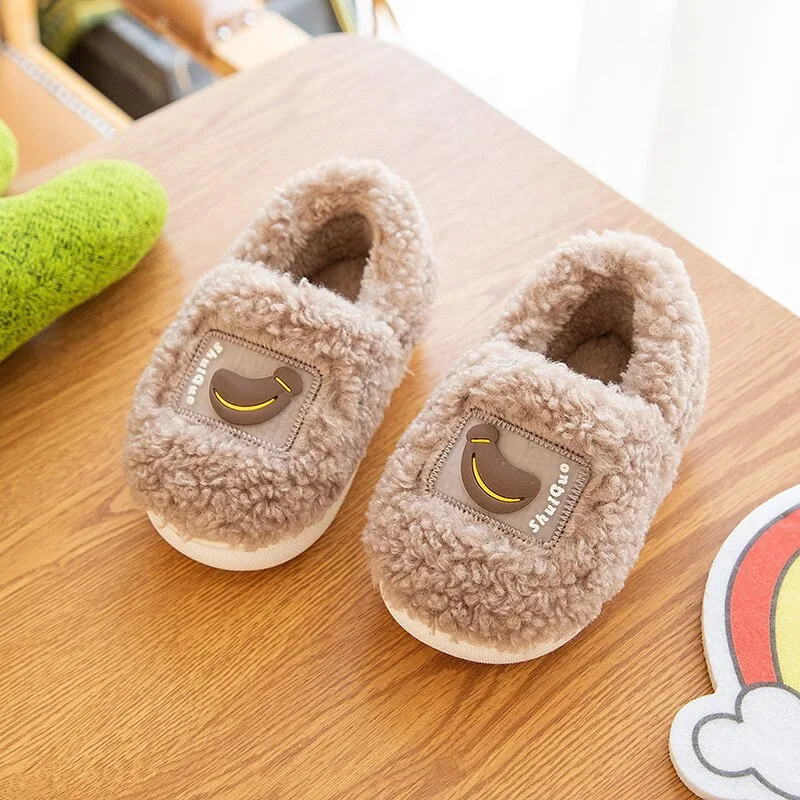 Winter Kids Indoor Shoes Baby Toddler Soft Non-slip Warm Slippers Casual Boys Girls Cotton Slippers SBA029