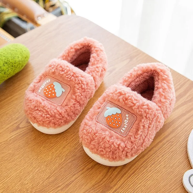 Winter Kids Indoor Shoes Baby Toddler Soft Non-slip Warm Slippers Casual Boys Girls Cotton Slippers SBA029