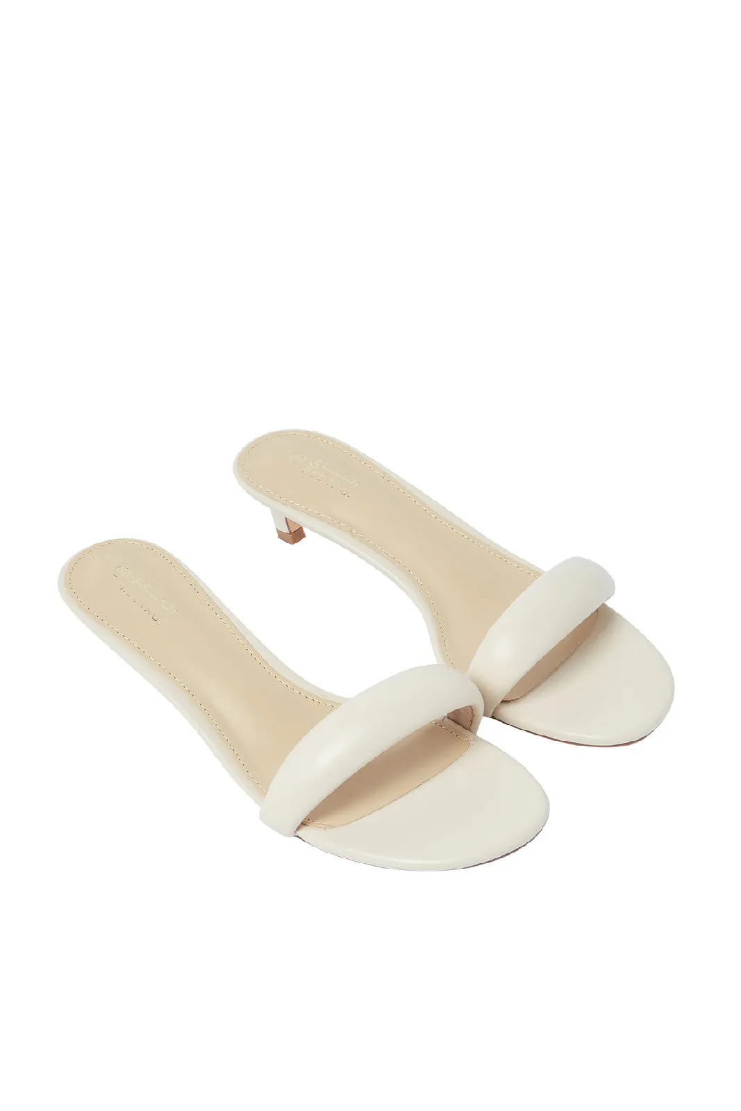 Women Beige Padded Mule