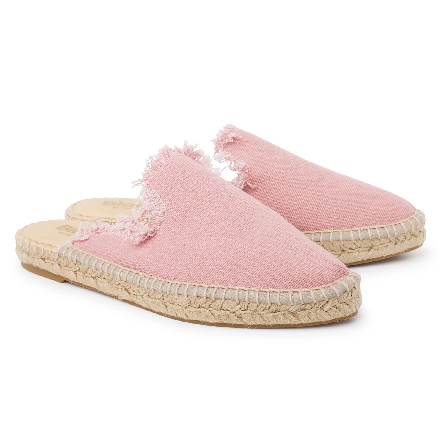 Zaragoza Canvas Espadrille Mule Slides - Pink