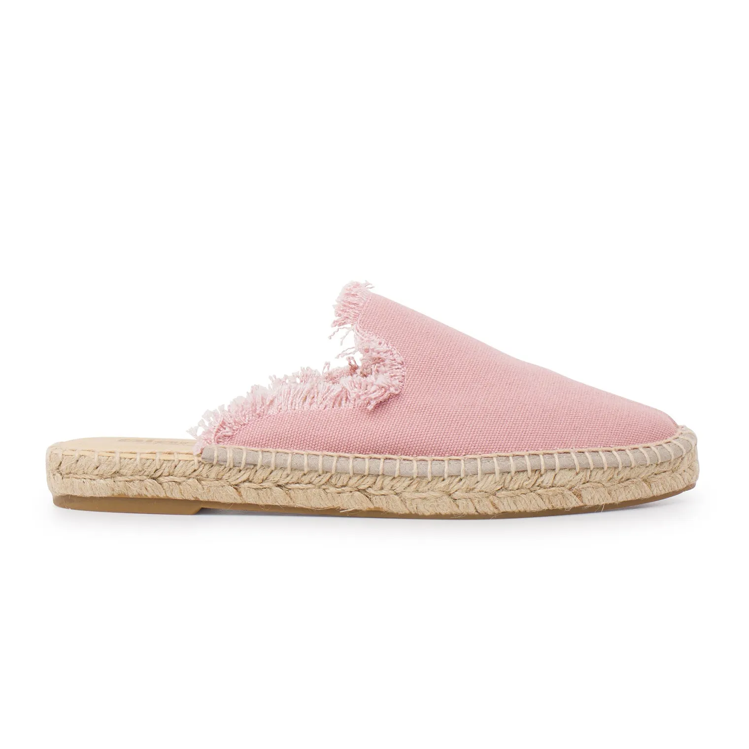 Zaragoza Canvas Espadrille Mule Slides - Pink